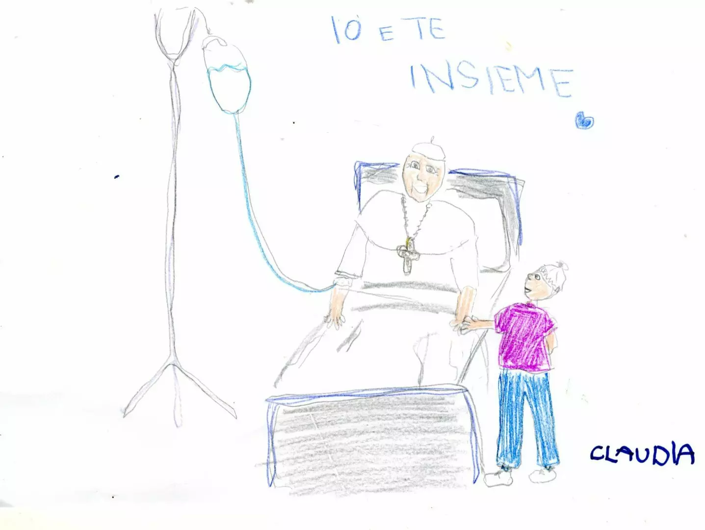 I piccoli pazienti del ‘Bambino Gesù’ dedicano dei disegni al Papa I piccoli pazienti del ‘Bambino Gesù’ dedicano dei disegni al Papa